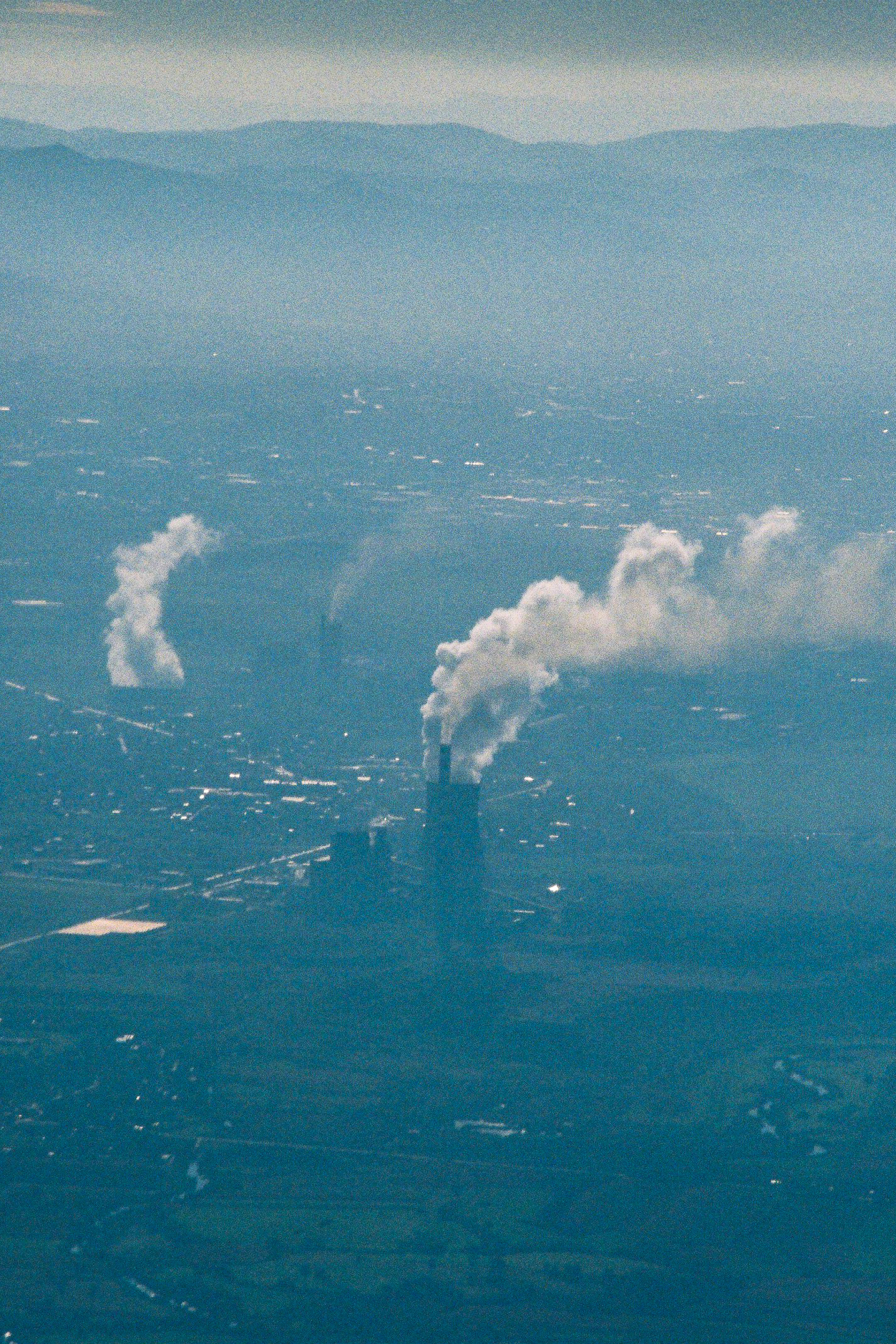 Kosovo nuclear power plant from above